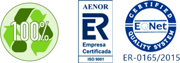 100% reciclable + ISO9001
