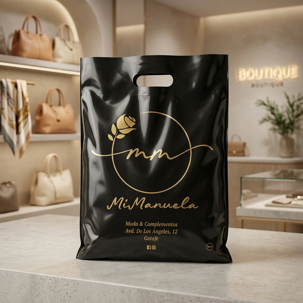 Bolsa de asa troquelada