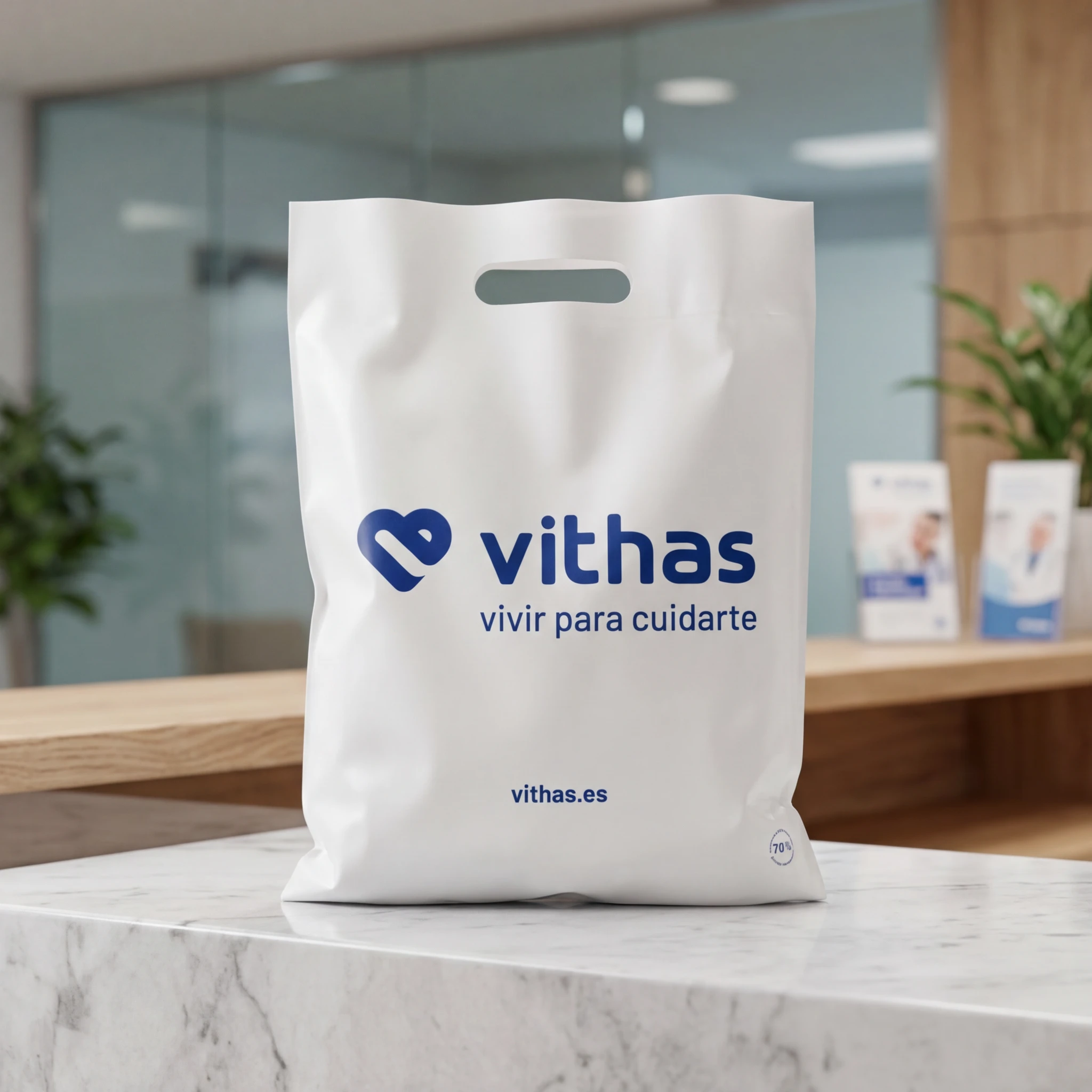 Bolsa de asa troquelada