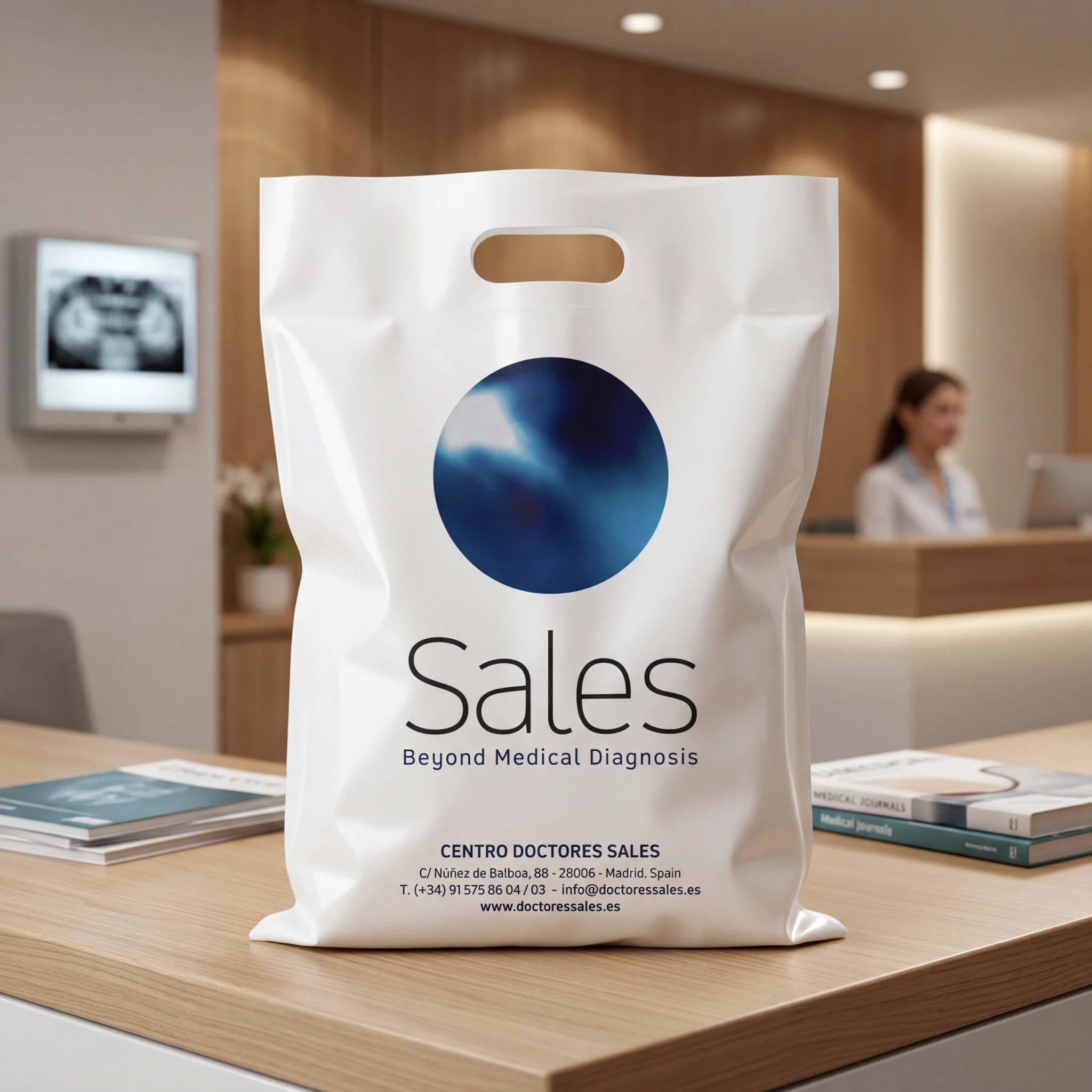 Bolsa de asa troquelada