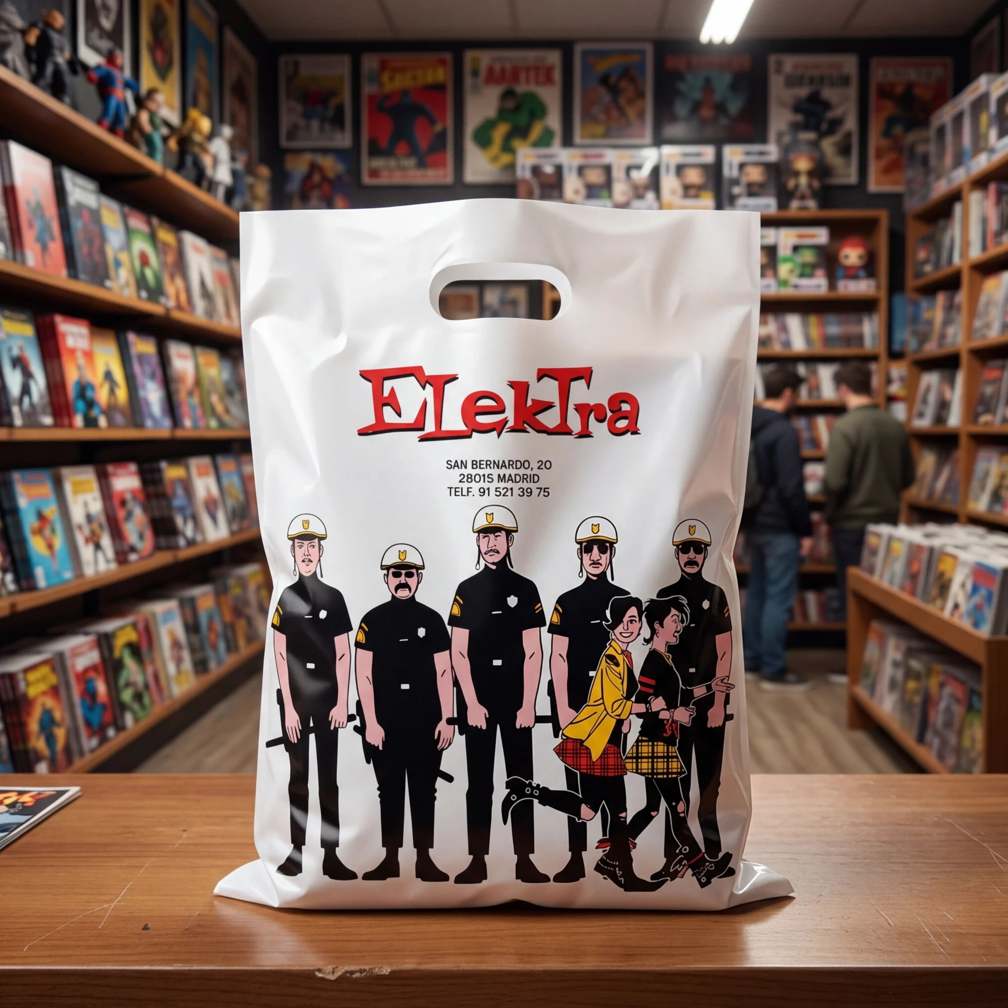 Bolsa de asa troquelada